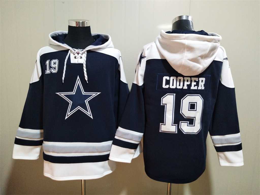Dallas Cowboys #19 Amari Cooper Navy Blue Ageless Must Have Lace Up Pullover Hoodie,We sell and wholesale Dallas Cowboys #19 Amari Cooper Navy Blue Ageless Must Have Lace Up Pullover Hoodie on line form chian!